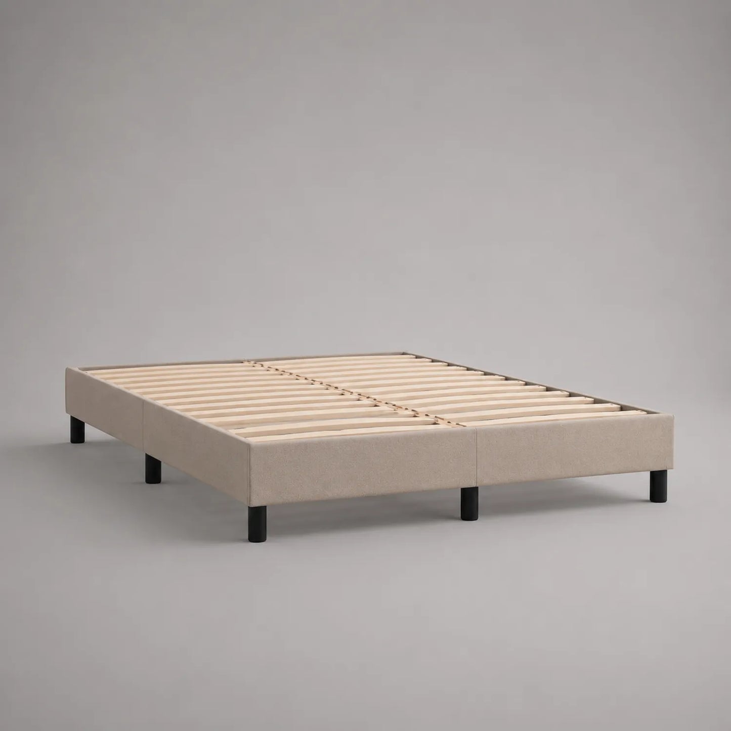 Polsterbettgestell 160x200 cm Beige Kiefernholz