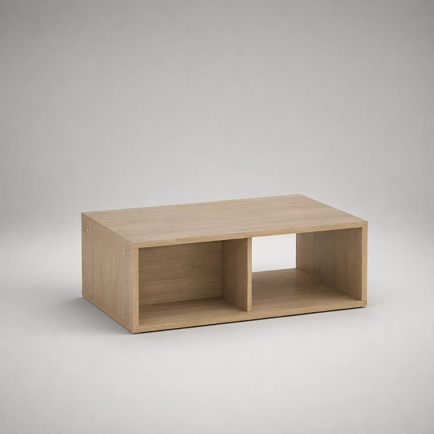 Rechteckiger Couchtisch MDF mit Eichenfurnier 100x50x35cm