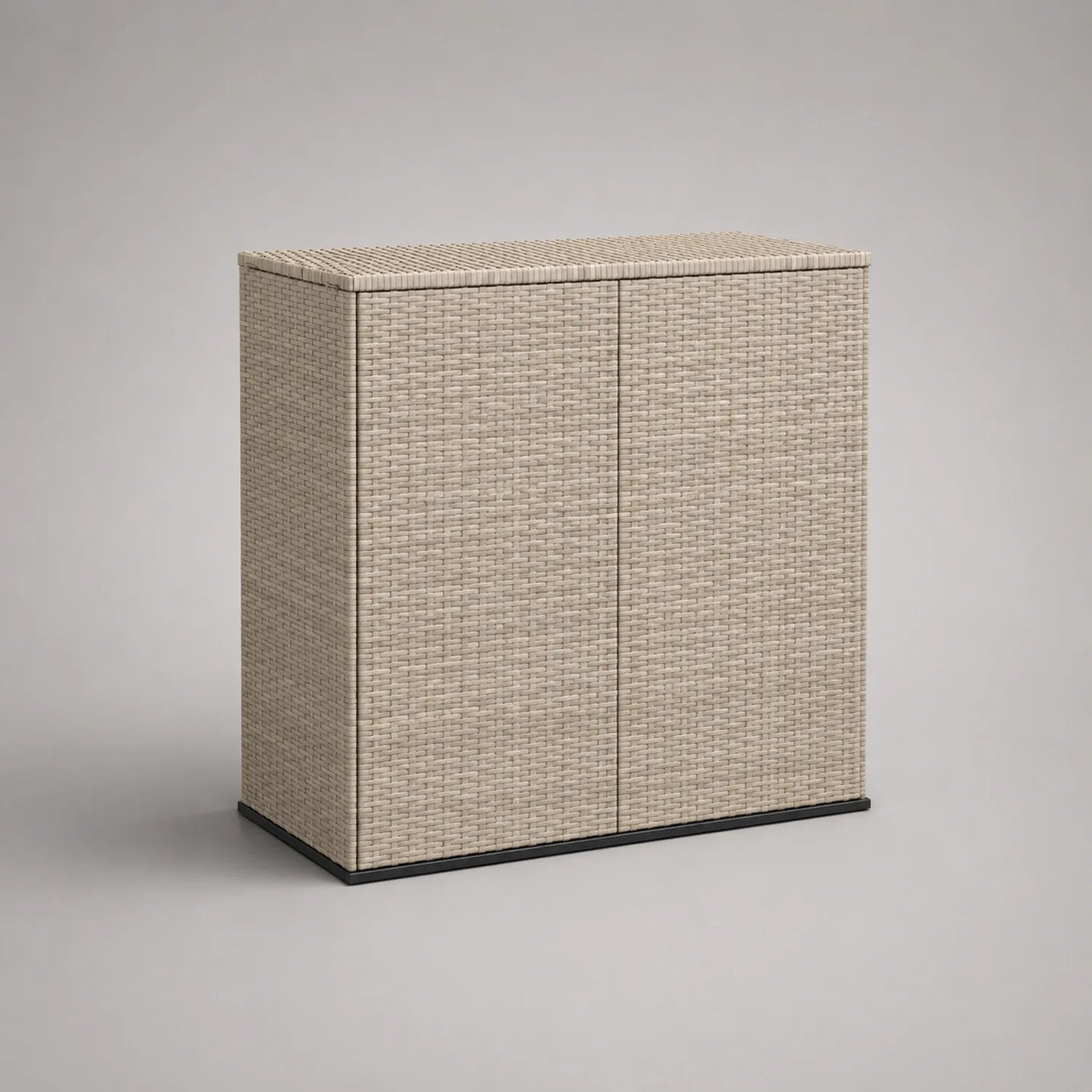Polyrattan Aufbewahrungsbox Beige 80x40x100 cm