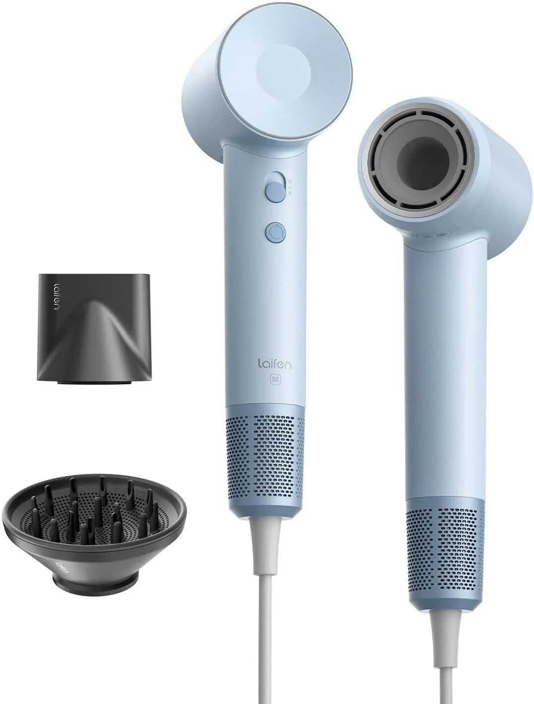 Wäschetrockner 200M, 59 dB, 2 Temperaturzonen, Blau, Thermo-Control 50×/s, LED-Farbring, 000 U/min, 407 g Reiseföhn, 2 Luft- & 4 Temperaturstufen