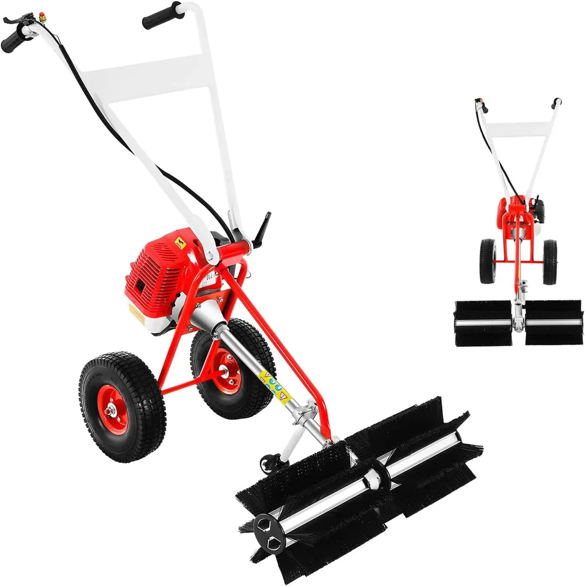 2-Takt 43CC Handschubkehr Maschine, Kehrmaschine, SchneefräSe, Entferner, Motor, Räumgerät, Schneeräumgerät, Bodenkehrmaschine