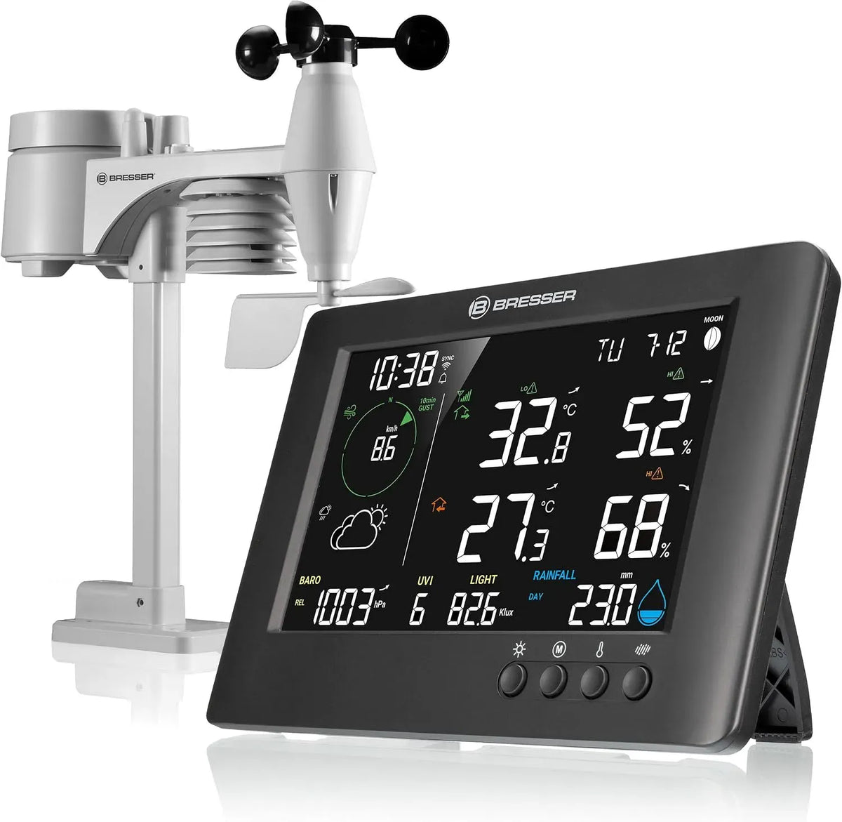 WLAN 7 7-in-1 Wetterstation, Multi-Sensor, Funkwetterstation, Bresser