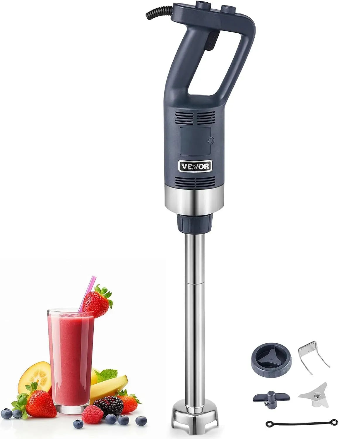 VEVOR tragbarer Mehrzweckmixer für Suppen, Kommerzieller Stabmixer, 500 W Hochleistungs-Handmixer, 16 Zoll stufenloser Mixer mit variabler
