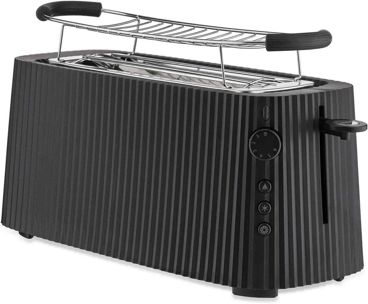Toaster, 1700 W, Alessi MDL15, Edelstahl, Schwarz, Europäischer Stecker 1700 W