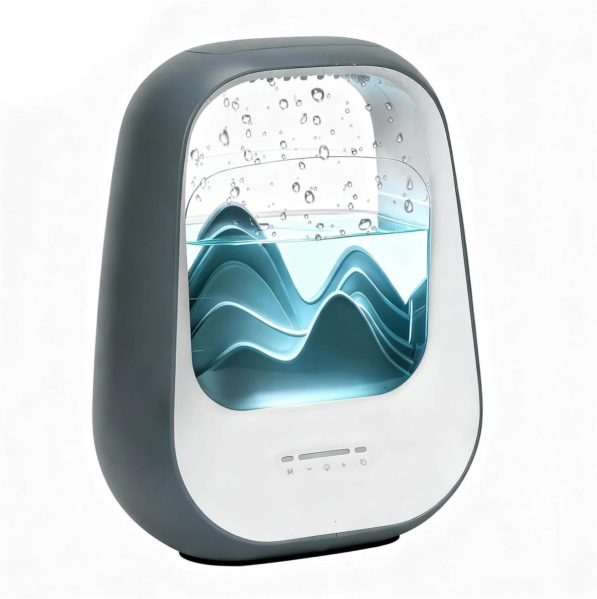 Lautsprecher, Bluetooth, Weiß, Einschlafhilfe Gerät, Aroma Diffuser, 7 in 1 Regentropfen White Noise Machine & Bluetooth Lautsprecher
