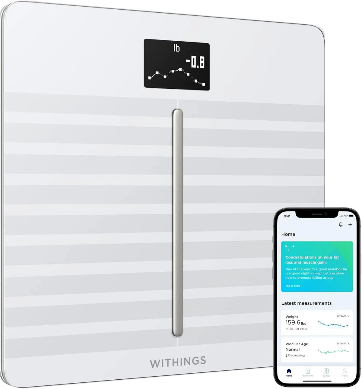 Body Scan, Smart Scale mit Segmentaler Körperzusammensetzungsanalyse, Herzfrequenz, Viszeralfett