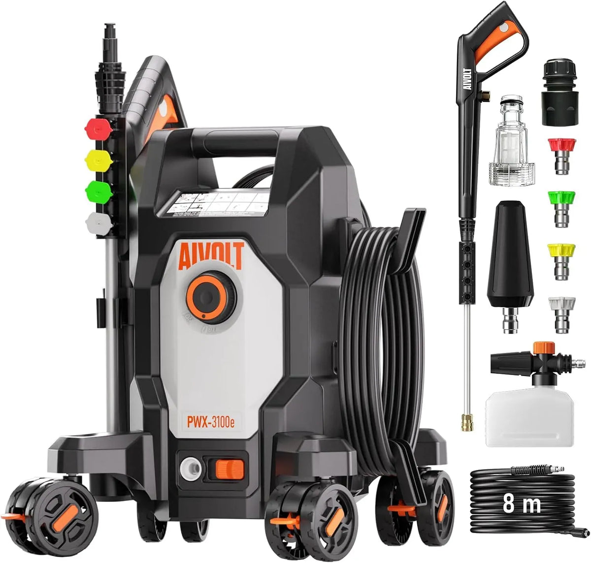 Hochdruckreiniger, 2000 W, AIVOLT W 200 4-Rad