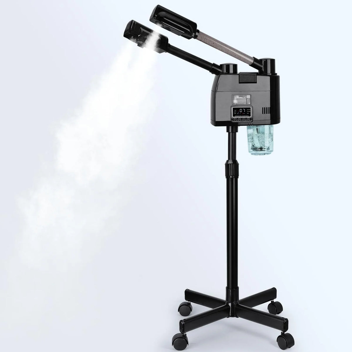 2-in-1 Schönheitssalon, Gesichtsdampfer mit Ozon, für Professioneller Gesichtsdampfer, Kosmetikerin mit heißer und kalter Düse, Spa, digitaler