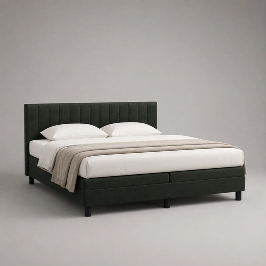 Kontinentalbett 180x200cm Anthrazit Stoff