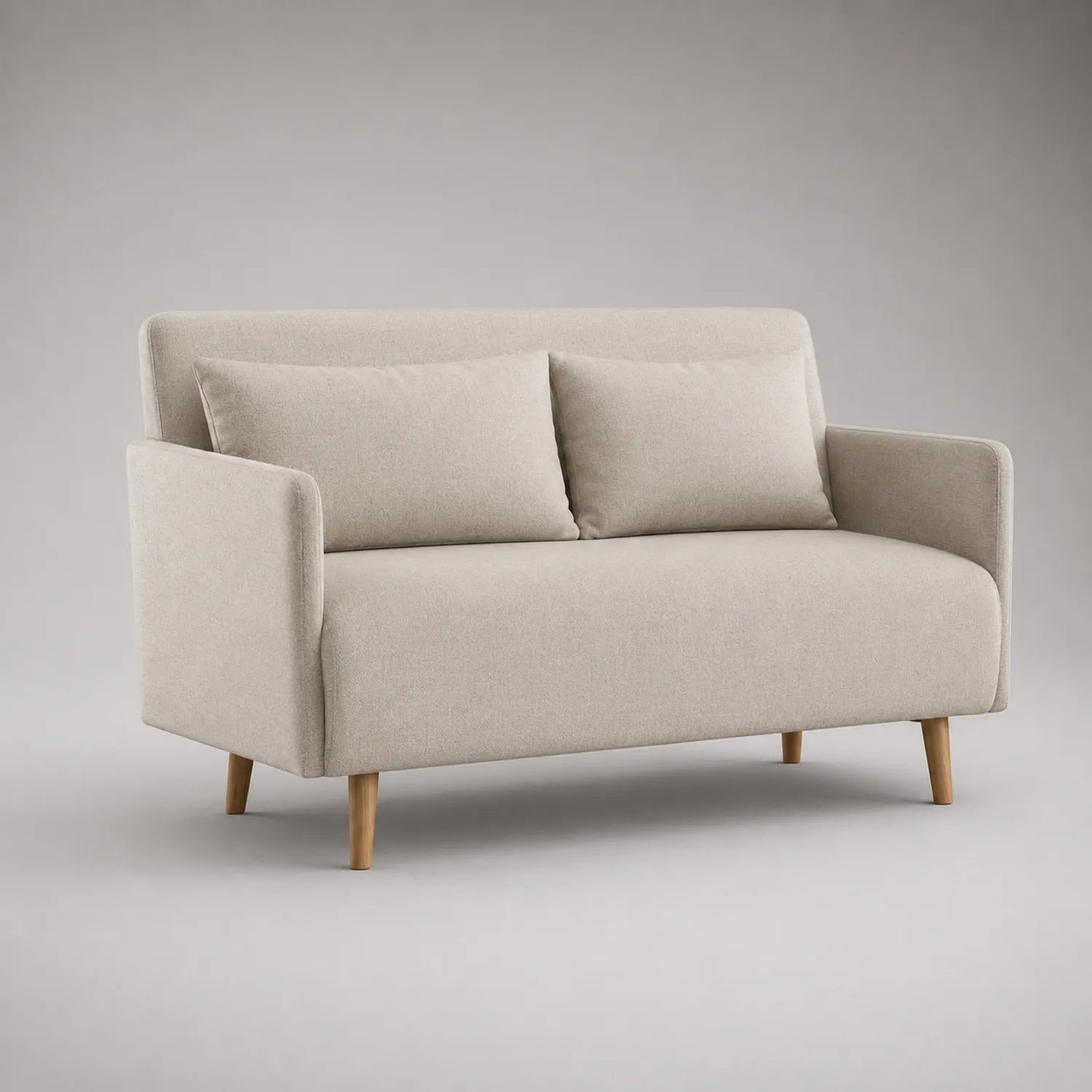 2-Sitzer Sofa Stoff Beige 150x80x85cm