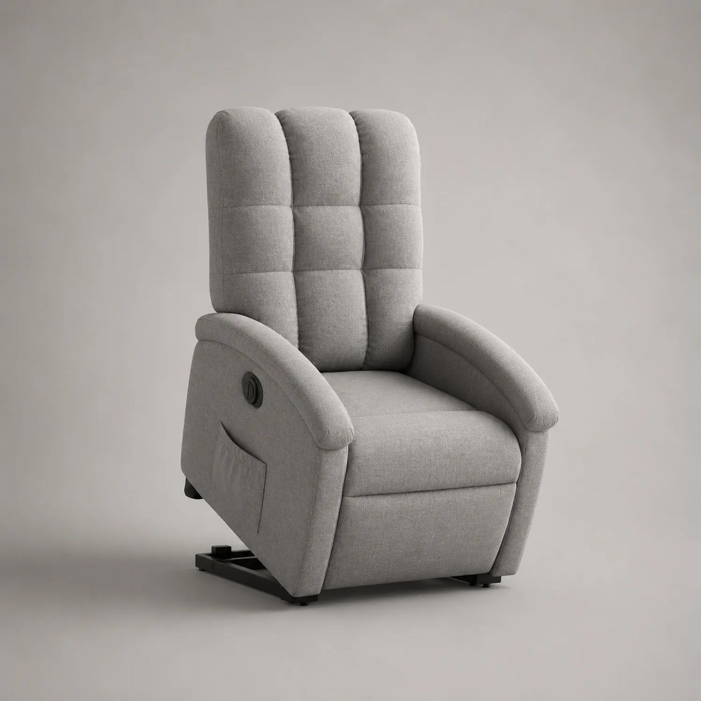Stoff Sessel Grau mit Liegefunktion