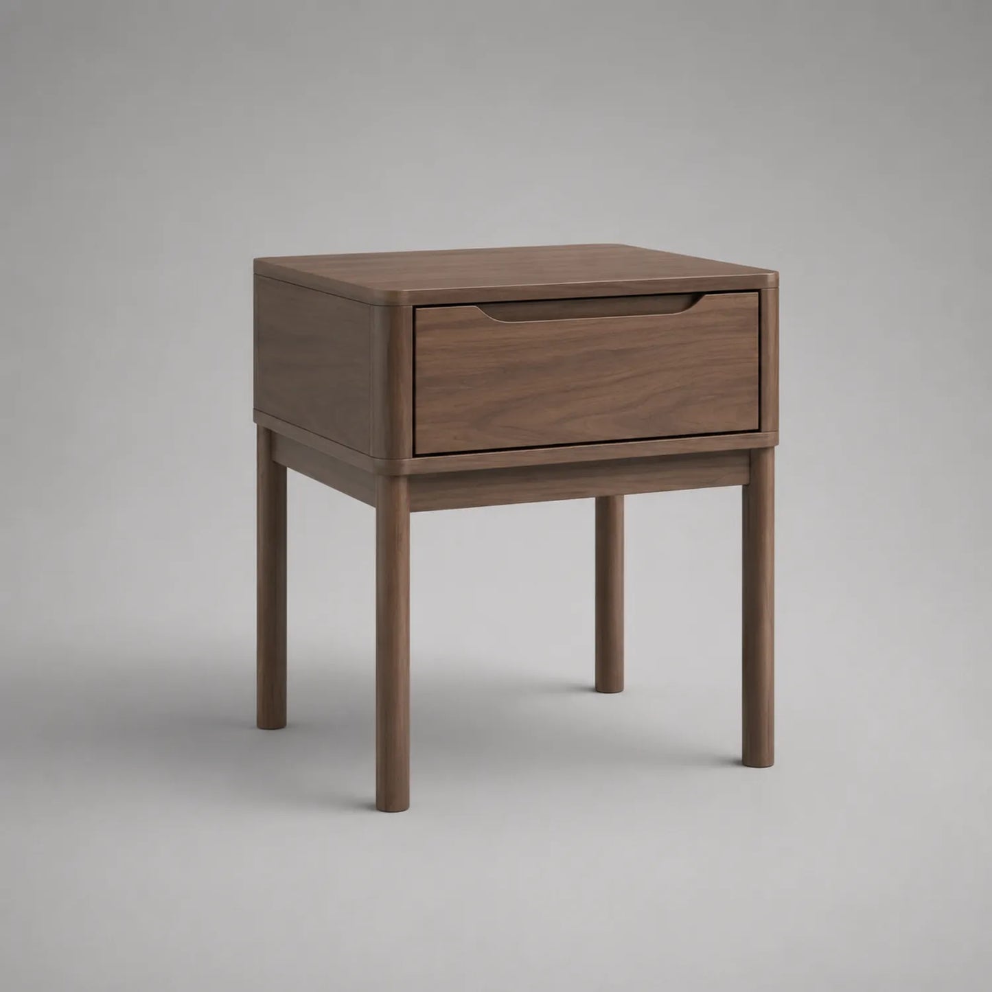 Nachttisch aus Walnussholz mit Schublade 50x40x60 cm Braun