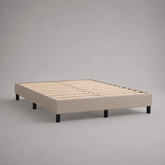 Polsterbettgestell 160x200 cm Beige Kiefernholz