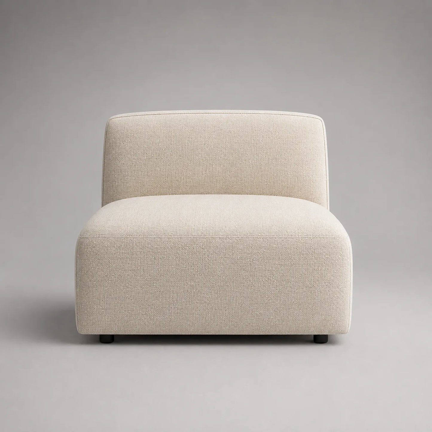 Polstersessel aus Stoff Beige 85 cm