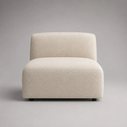 Polstersessel aus Stoff Beige 85 cm