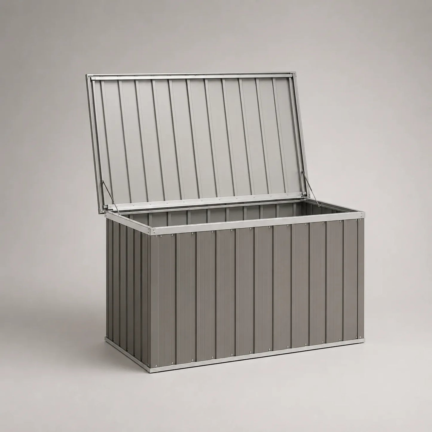 Garten-Aufbewahrungsbox Aluminium Grau 120x60x65 cm