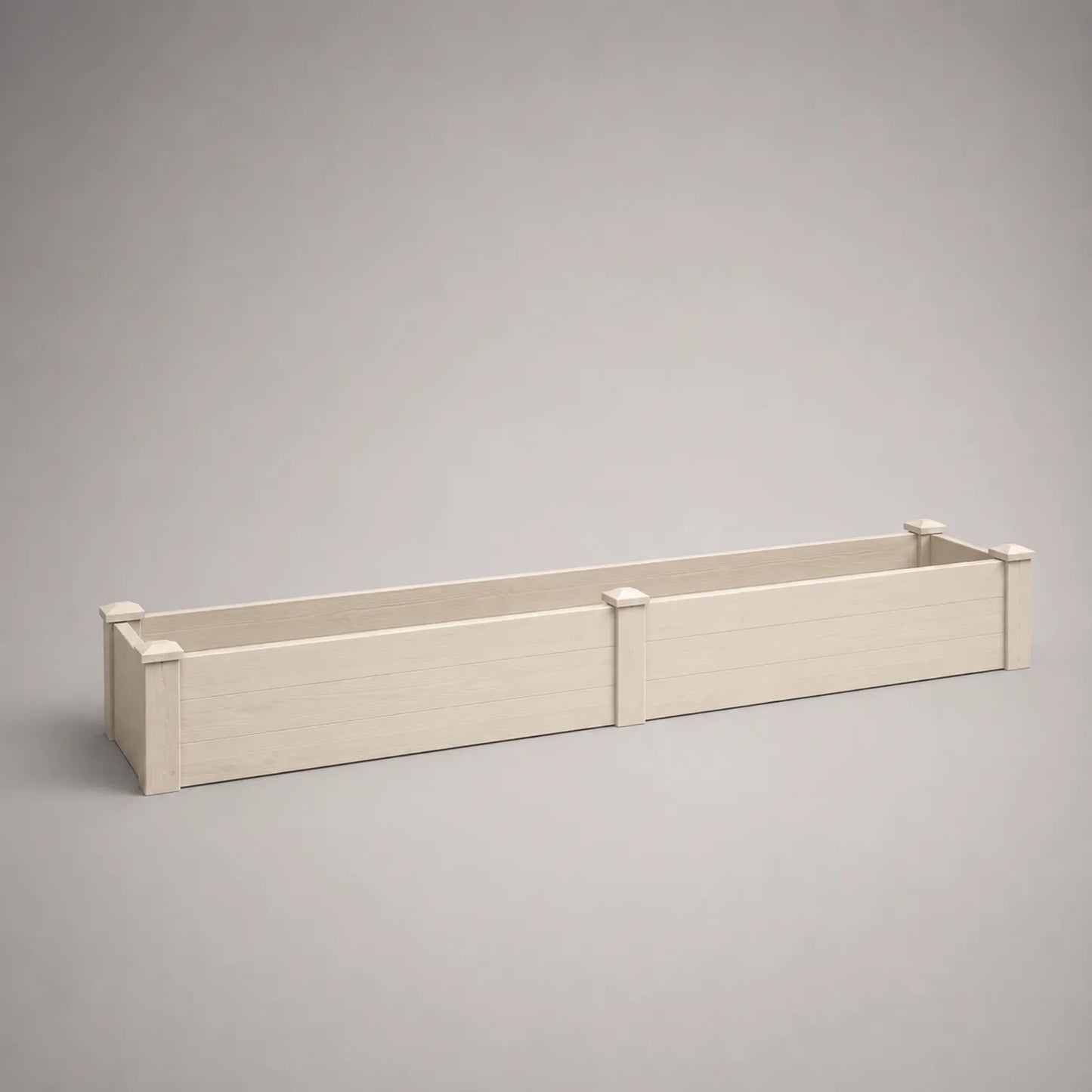 Rechteckiger Holz-Pflanzkasten Beige 150x30x20 cm