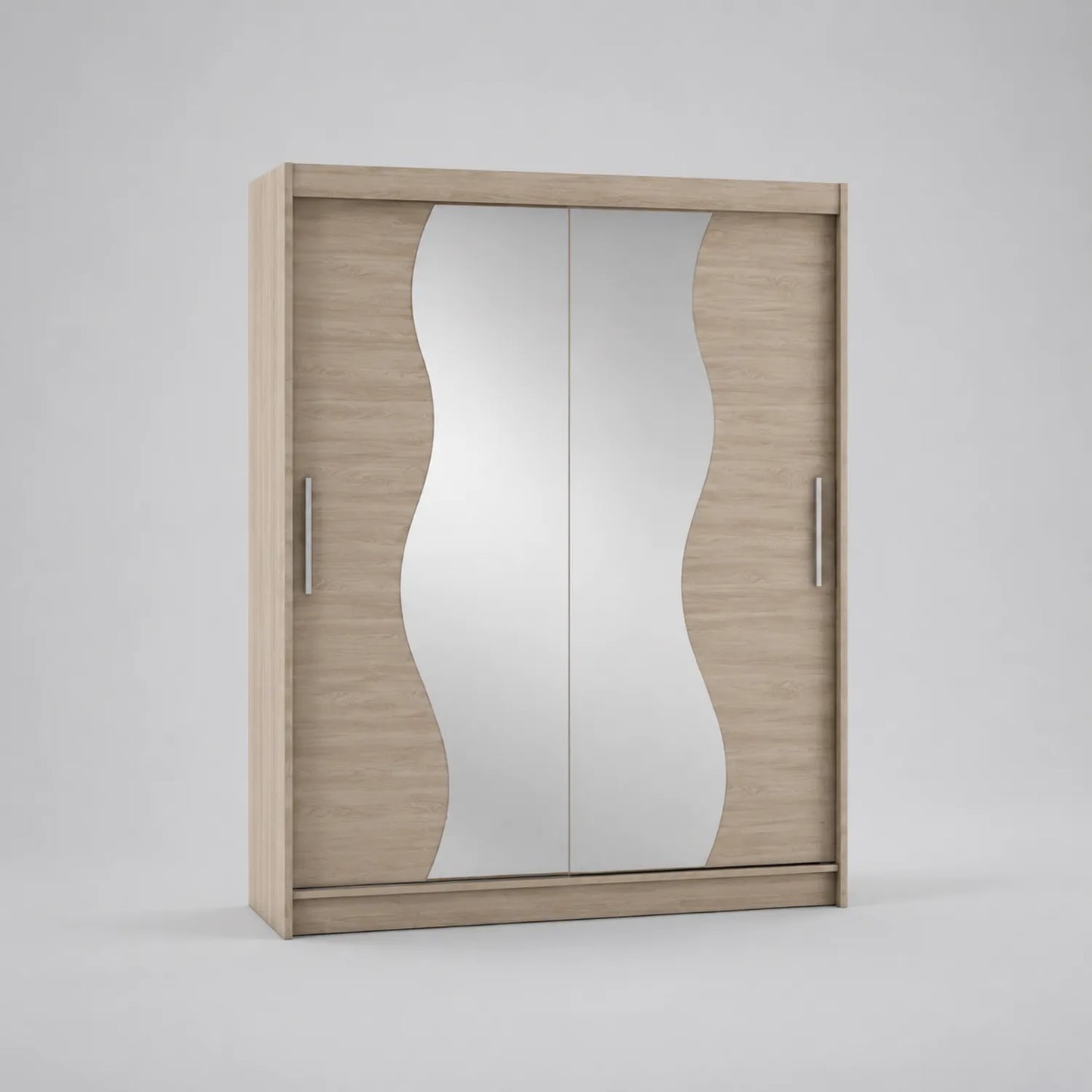 Schiebetürenschrank Eiche mit Spiegel 200x210x60 cm