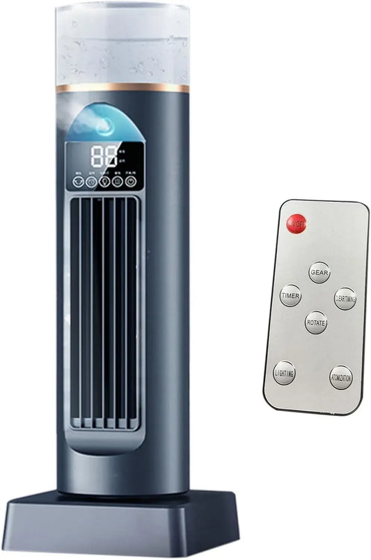 Klimaanlage, tragbar, USB, leise, leises oszillierendes Design für Home Office, tragbarer Verdunstungskühler mit Fernbedienung, 6 Geschwindigkeiten