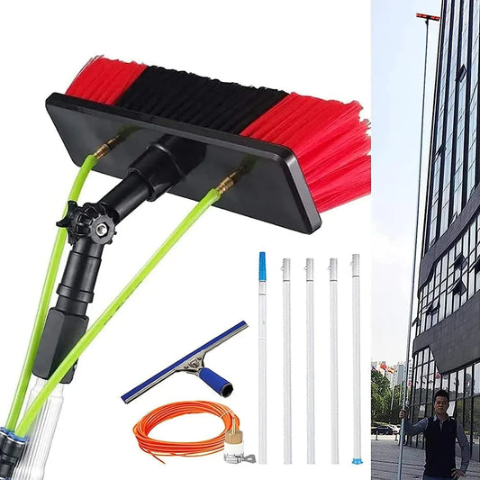 Solarpanel-Reinigungsgerät, Teleskopbürste, Wasserzufuhr, Bürstenkopf, Reiniger, 30 Cm, 12 M, 7 M, für Wintergartendächer