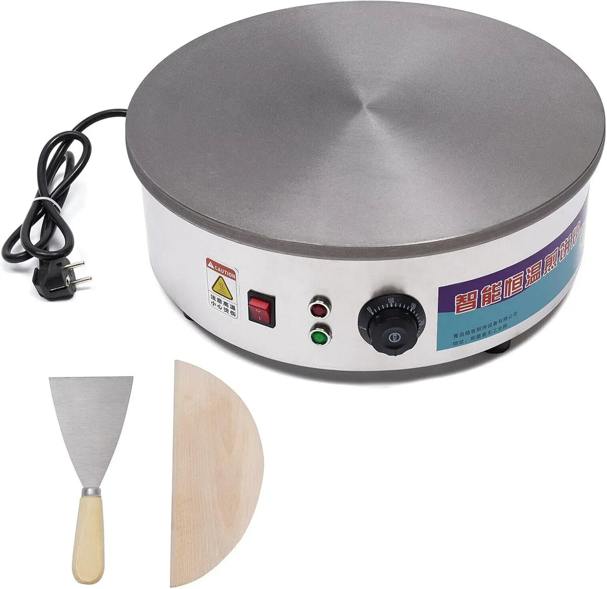 Pfannkuchen Maker, Pancake Maker, Crepes Maker, Crepe Maker, Durchmesser, Pfanne, 45cm, 2800 W, 45 cm, Restaurant, Edelstahl