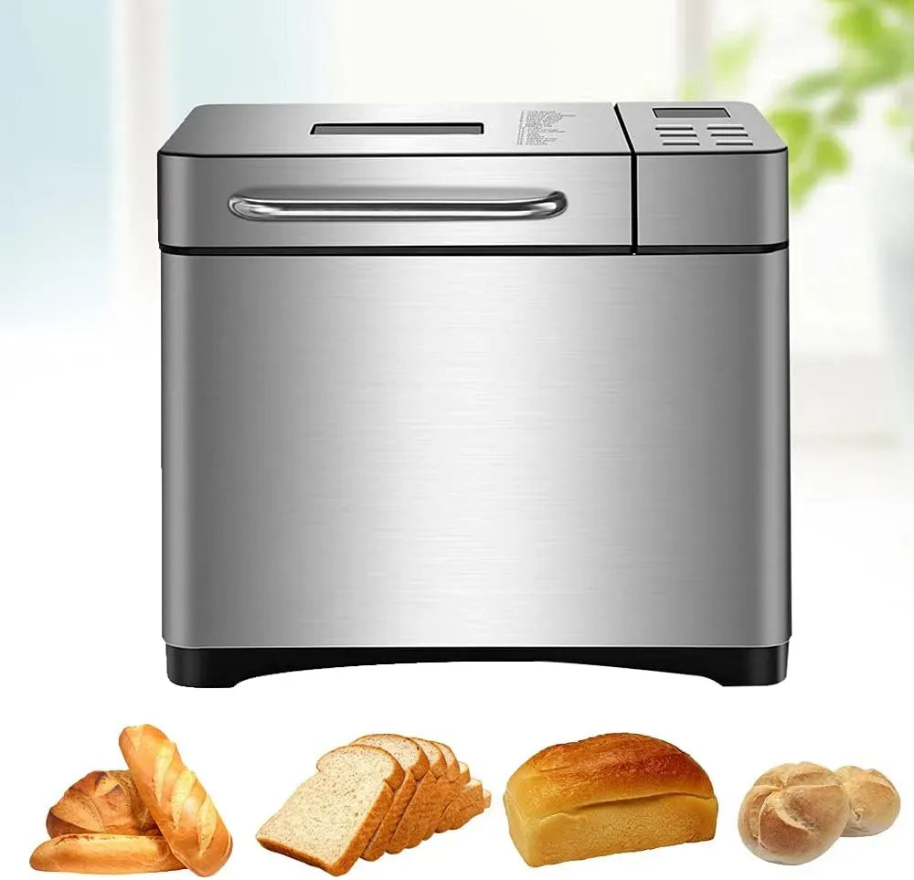 Brotbackautomat 500g-1000g, 650 W, 19 Programme, 500/1000 g, Brotbackmaschine, Touch-Bedienung, Edelstahl, W/Digital Touch Panel