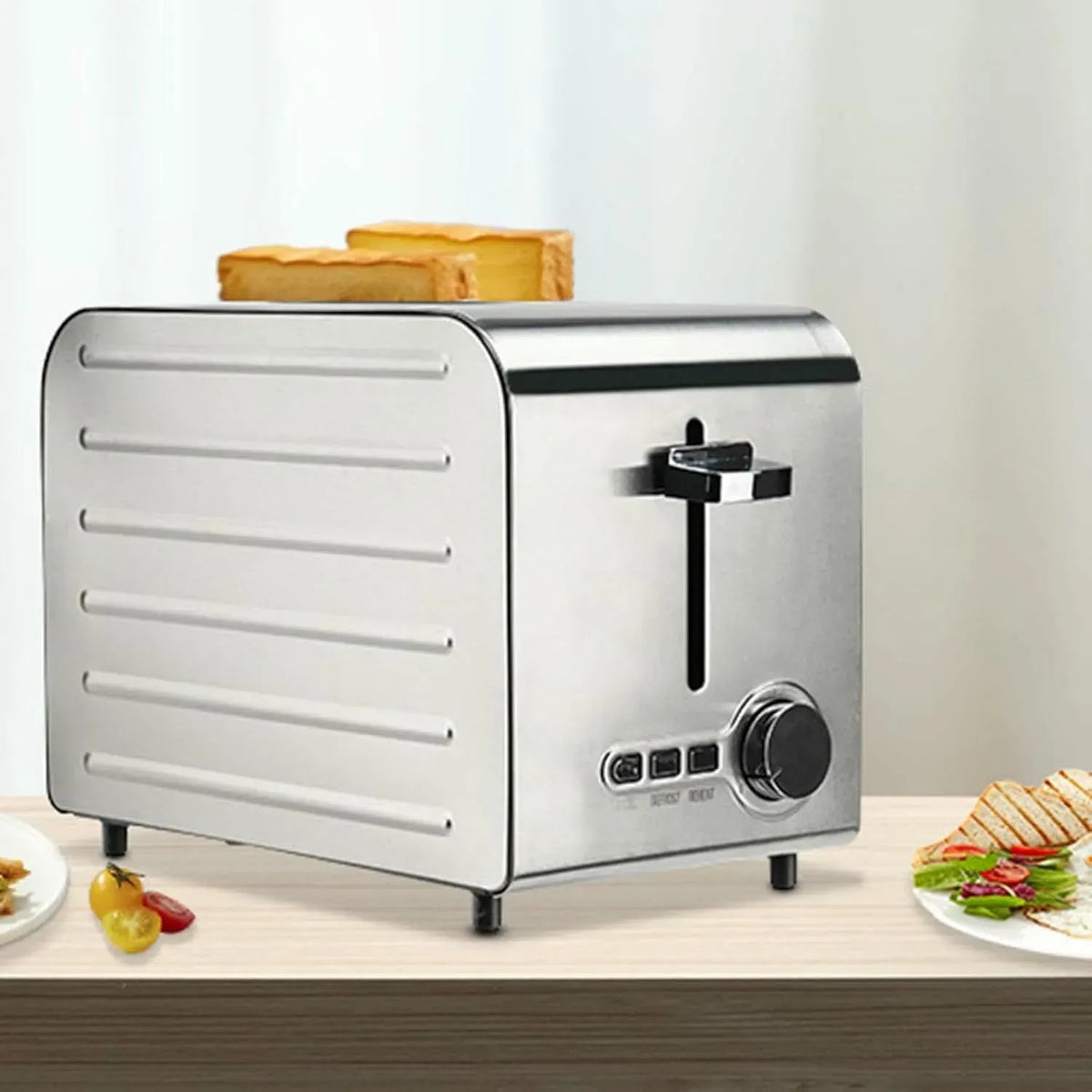 Toaster, gewerblich, Auftaufunktion, Edelstahl, 7 Bräunungsstufen