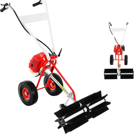 2-Takt 43CC Handschubkehr Maschine, Kehrmaschine, SchneefräSe, Entferner, Motor, Räumgerät, Schneeräumgerät, Bodenkehrmaschine