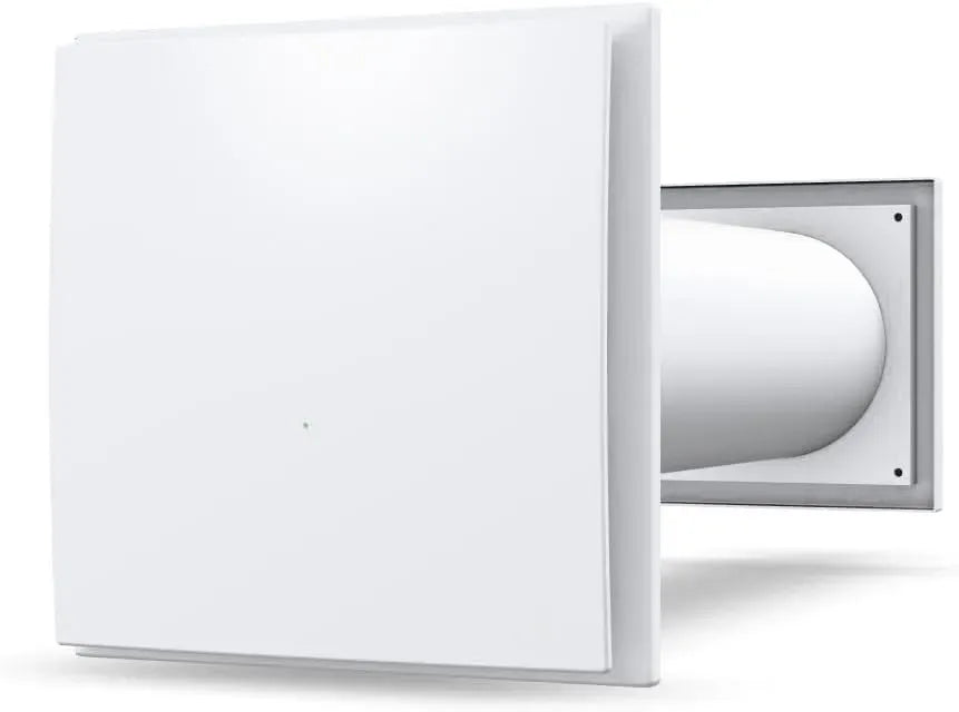 Zentrale Lüftungsanlage, 60 m³/h, WLAN, App, Weiß, 90% Effizienz, App-Steuerung, 150 mm