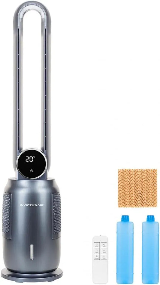 Klimaanlage AC7 12h, Timer, LED Display mit Fernbedienung, 2 Kühlakkus