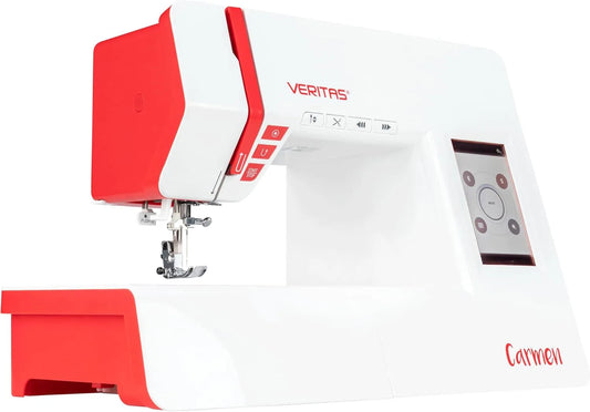 I 272 Fadenabschneider, Nähmaschine, elektrische Nähmaschine, LCD-Display, 272 Programme, Weiß, VERITAS