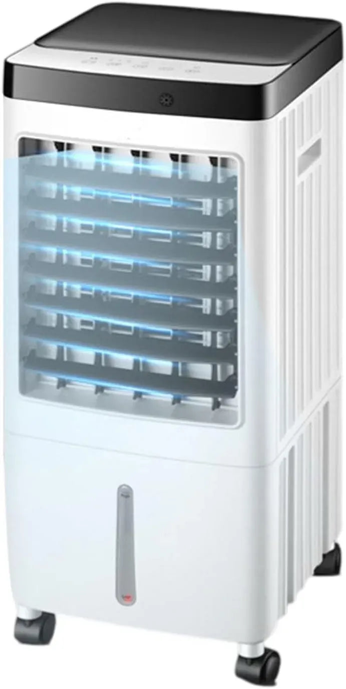 Ventilator 7-Stunden-Timer 10-Liter-Wassertank, tragbar, großer Wassertank, Wohnzimmergestaltung, 3 Windgeschwindigkeiten