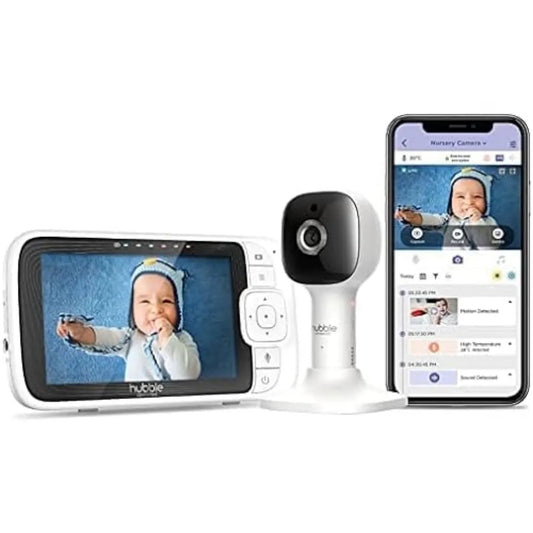 Monitor 2-Way, PC-Bildschirm, Babyüberwachungsgerät, kabellos, Hubble Connected Nursery Pal Cloud 5 Inch Baby Monitor with Camera