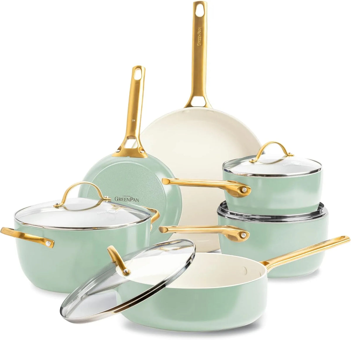 6-teilig Kochgeschirr-Set, antihaftbeschichtet, Aluminium für umfassendes Kochen, Induktionskompatibel