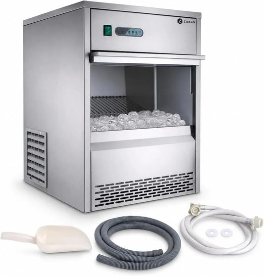 Eiswürfelmaschine ZEB 25 25kg/24h, Edelstahl, Eiswürfelbereiter ECO, ZORRO