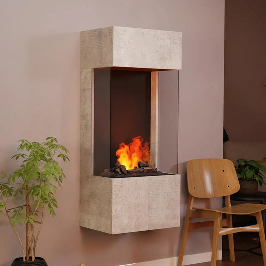 OGF 4 3D-Flammen Kamin, elektrischer Kamin, 55x130x40 cm, 3D-Optik, Dampf, GLOW FIRE