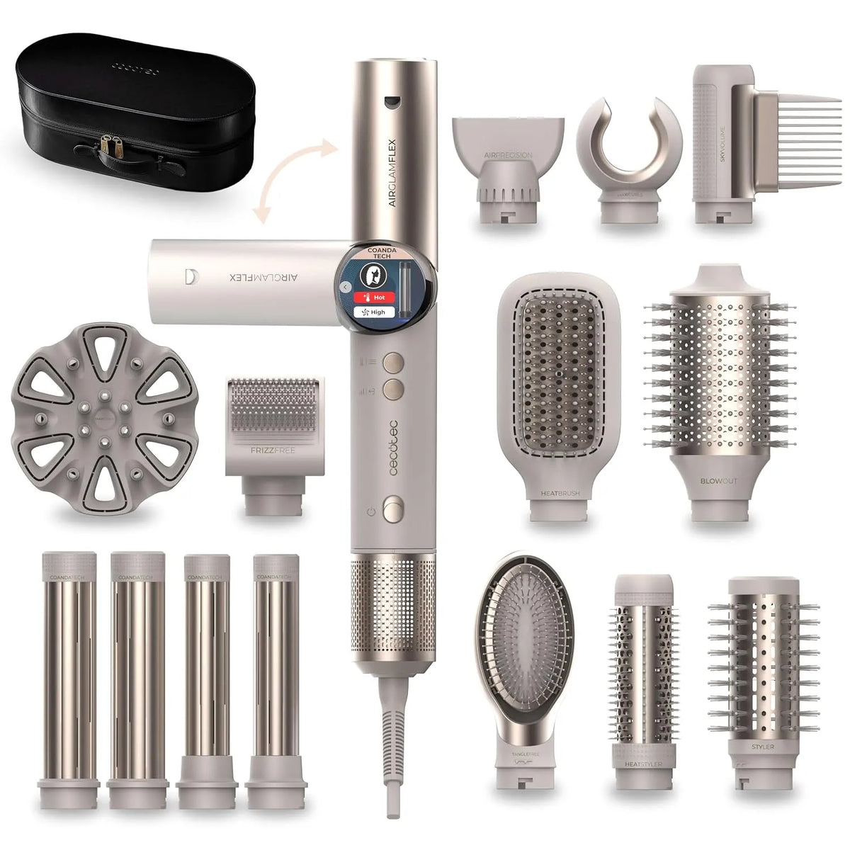 Cecotec 14in1 Warmluftbürste, 1400 W, 32 mm, Wärmefunktion