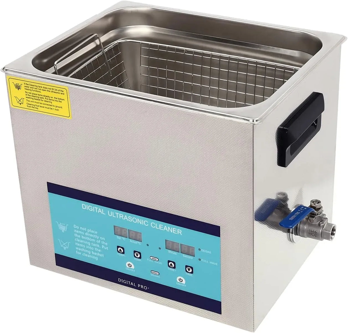 28/40KHz Ultraschallreinigungsgerät, Ultraschallreiniger, Heizung, 10 L, 240 W, Edelstahl, Wärmefunktion, Silber, für Vergaser