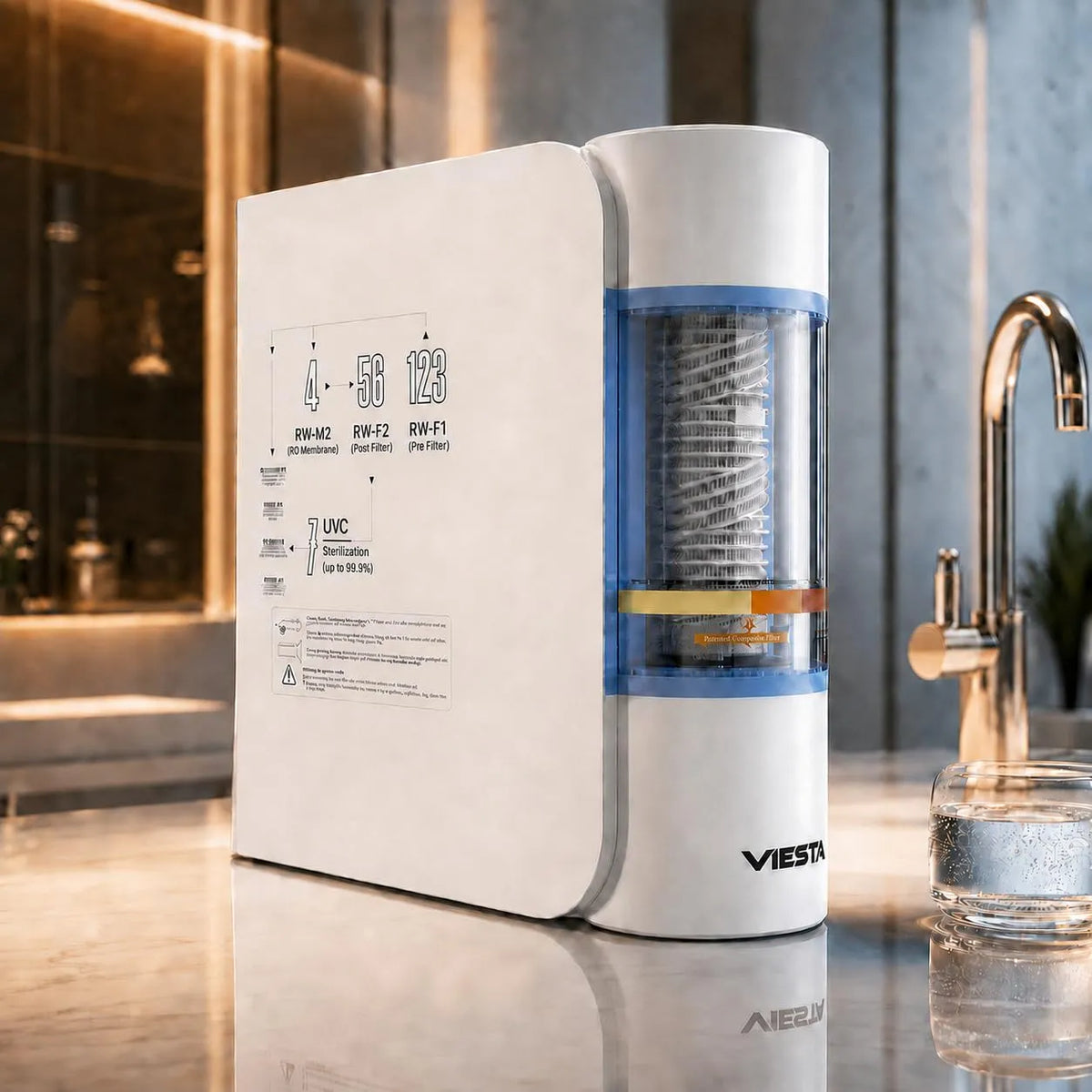 RW230 6-Stufen-Filtration Umkehrosmoseanlage, Wasserfilter, Trinkwasserfiltersystem