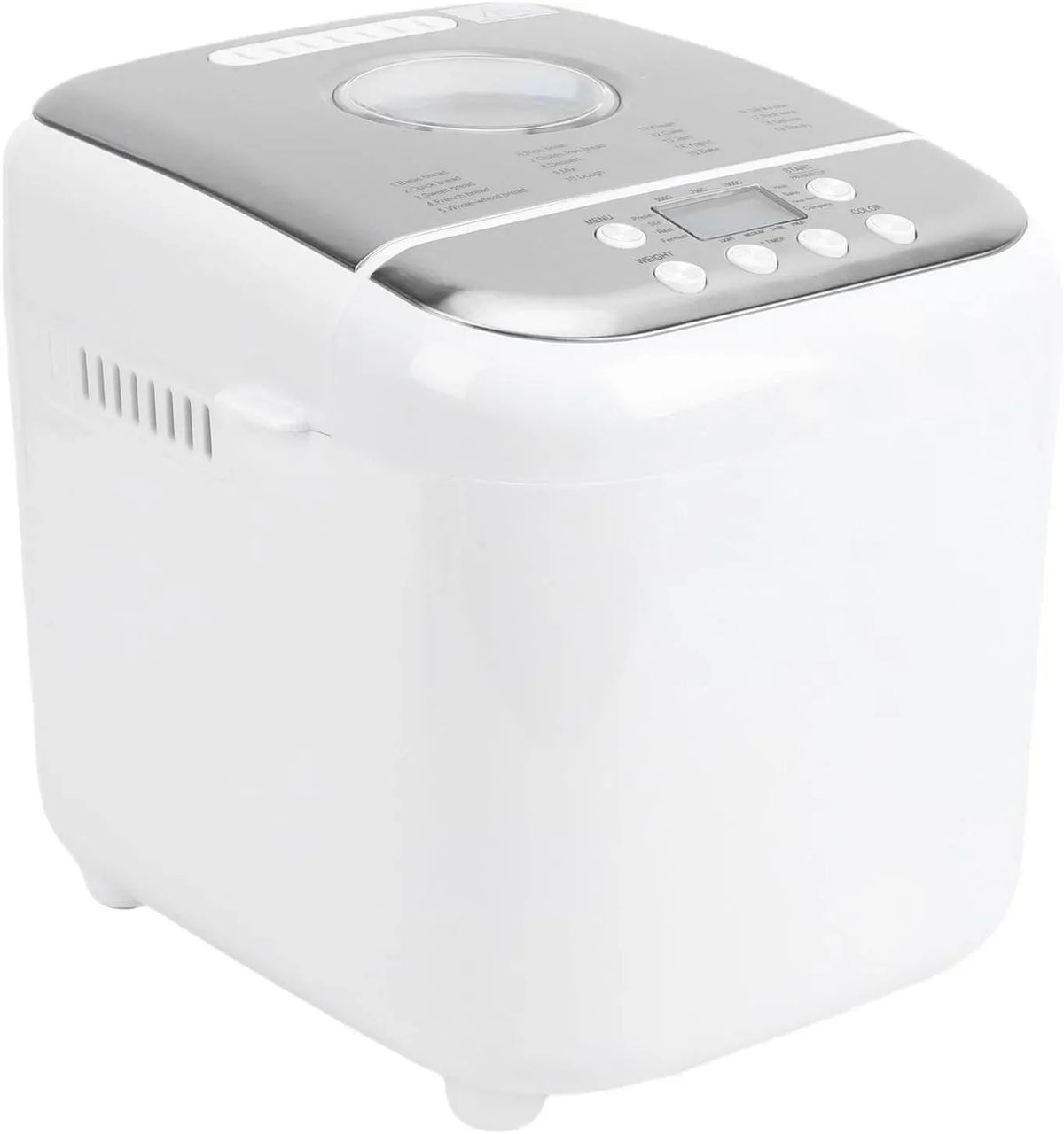 Brotbackautomat, 600 W, Brotbackmaschine, LCD-Display, Antihaftbeschichtung, Programmierbare Brotmaschine, Antihaftbeschichtet, EU-Stecker