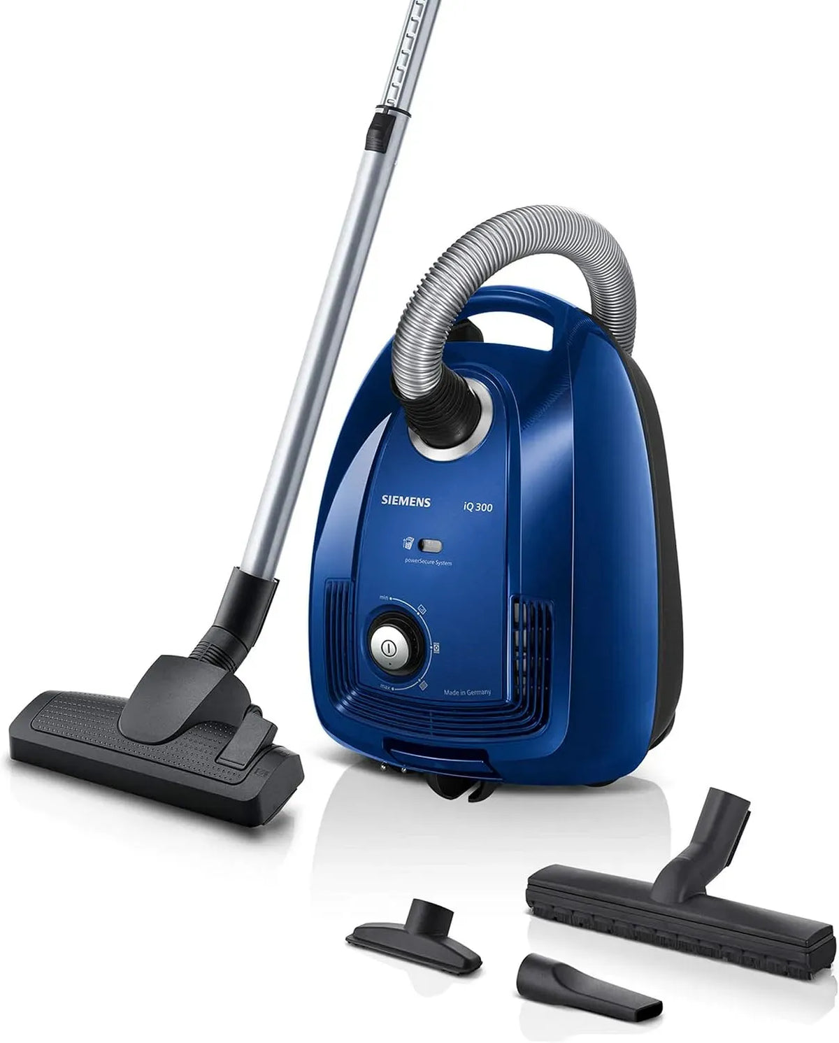 Siemens iQ300 VSC3320 Staubsauger, 600 W, Hygiene, Blau, Hygiene-Filter