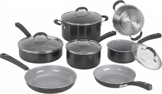 11-teiliges Topf- und Pfannenset, Cuisinart Ceramica XT Antihaft-Kochgeschirr-Set, Titan-Antihaft-Keramik, für alle Herdarten einschließlich Induktion