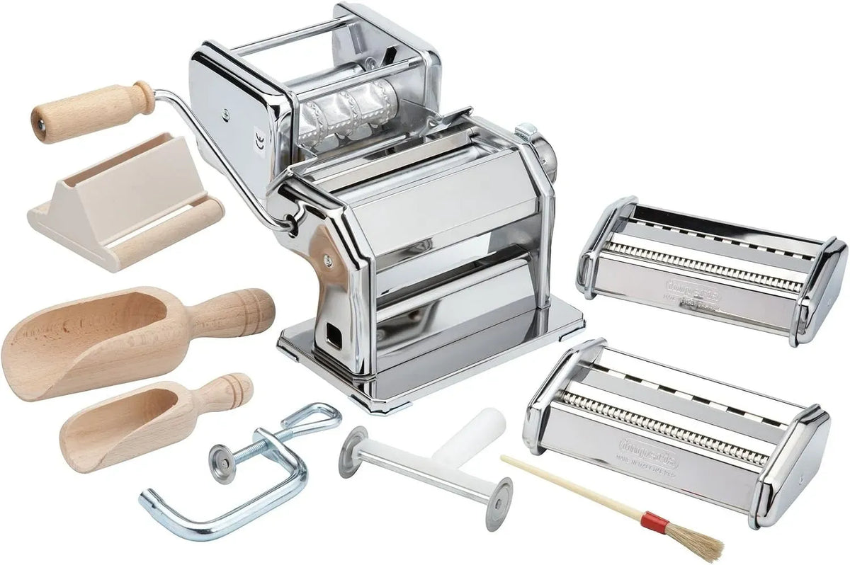 Nudelmaschine 9-teiliges, Nudelbereiter, Silber, 1 Set