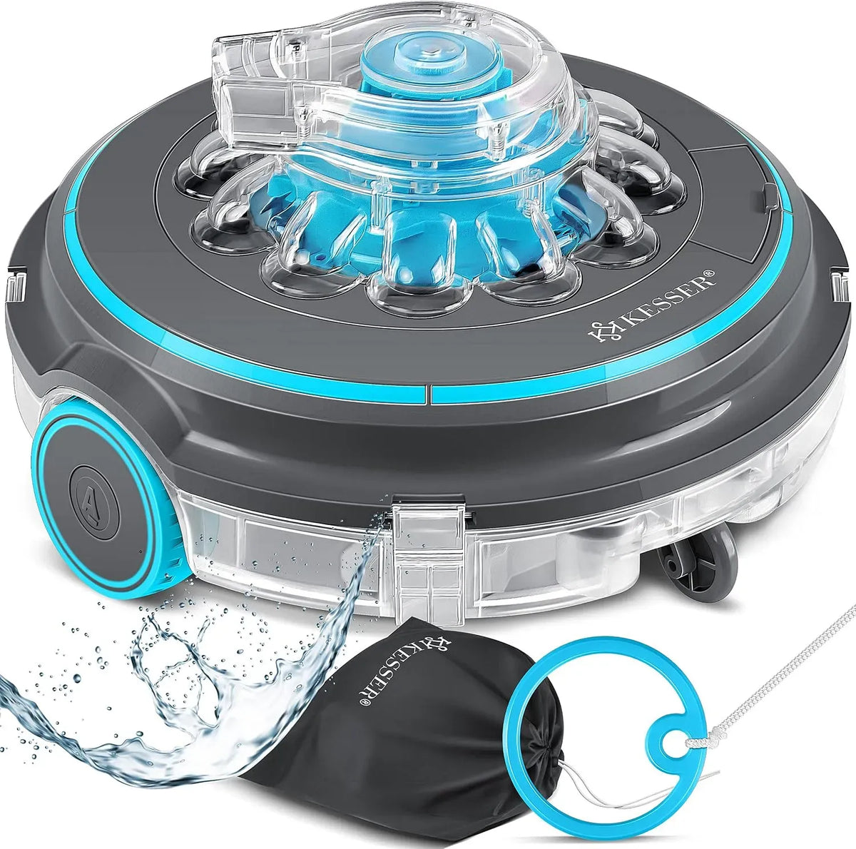 Aqua-9000 Transporttasche, Vollautomatisch, Poolreiniger, Poolroboter, Bodensauger, Poolsauger, Akku, Poolreinigungsroboter, 80 m, kabellos