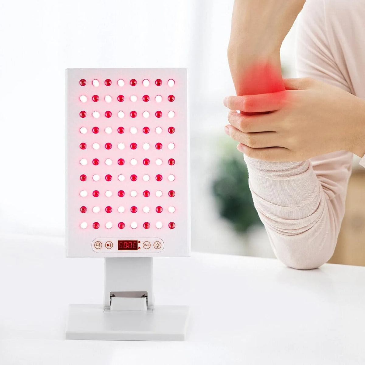 80-LED Rotlicht-Therapiegerät, Rotlichttherapiegerät, für Erholung Verbessern Schlaf Schmerzlinderung