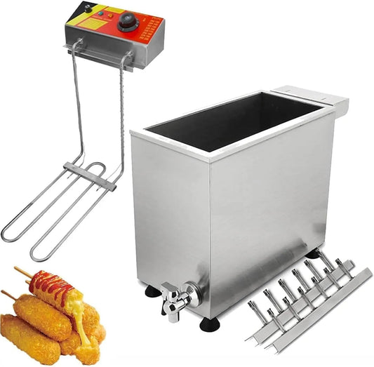 Fritteuse, 25 L, 12 Stück, für Hot-Dog-Würstchen am Stiel