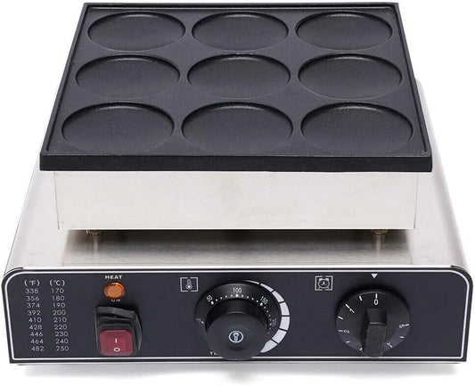 Pfannkuchen Automat, Pancake Maker, Pfannkuchen-Waffeleisen, Waffelautomat, 900 W, Timer, Antihaftbeschichtung, Holländischer