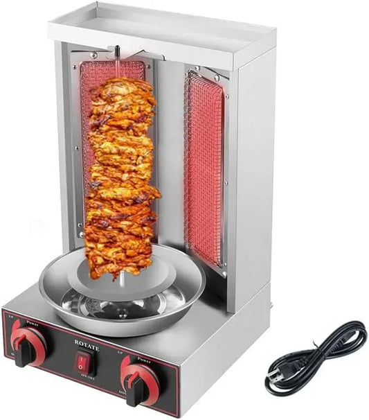 Vertikalgrill, Hähnchengrill, Silber, elektrischer Tischgrill