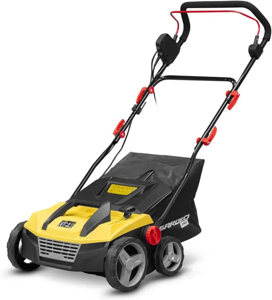 5-fache Kunstrasen-Kehrmaschine, Nylonbürste, Bodenkehrmaschine, 38 cm, 48 L, 1600 W, für Rasen