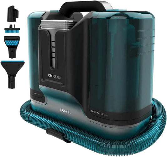 Cecotec Mehrzweck-Polsterreiniger, Behälter, Teppich- und Polsterreinigungsgerät, 150 W, für Sauberes Wasser und einen für Schmutzwasser.